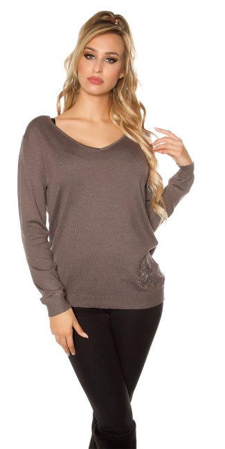 2in1 sweater Wrap Look at the back Cappuccino